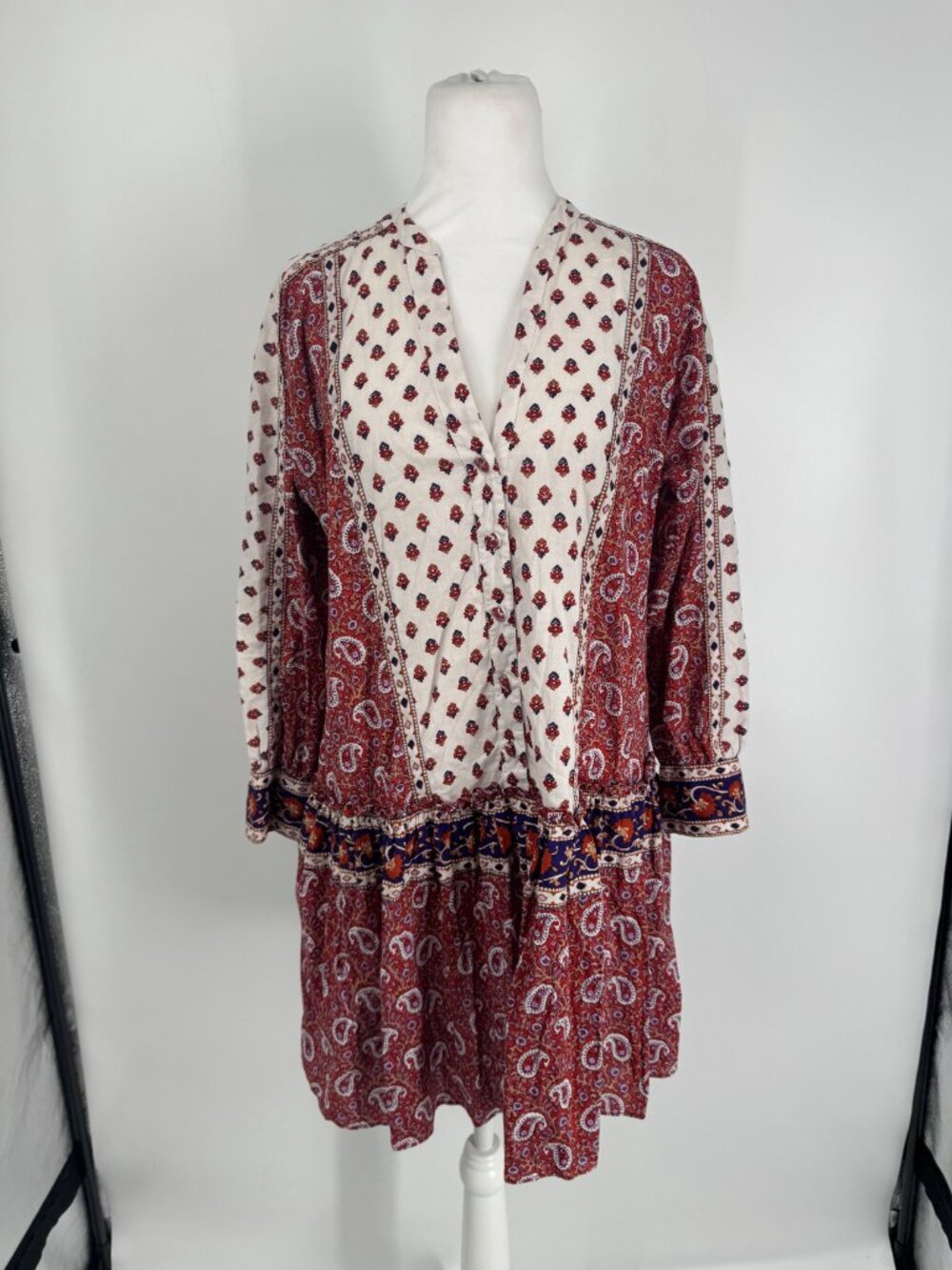 Veronica Beard Jesila Paisely Cotton Mini Dress Size S - Picture 4 of 12